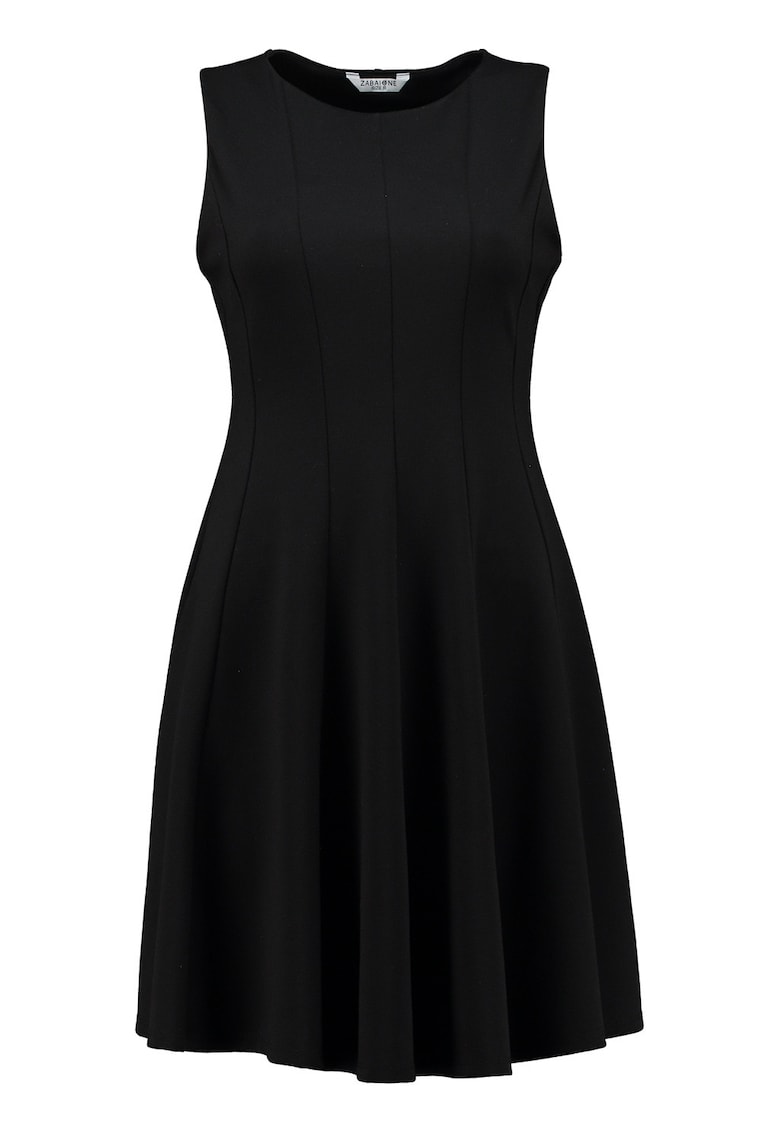 Rochie evazata cu decolteu rotund - Negru