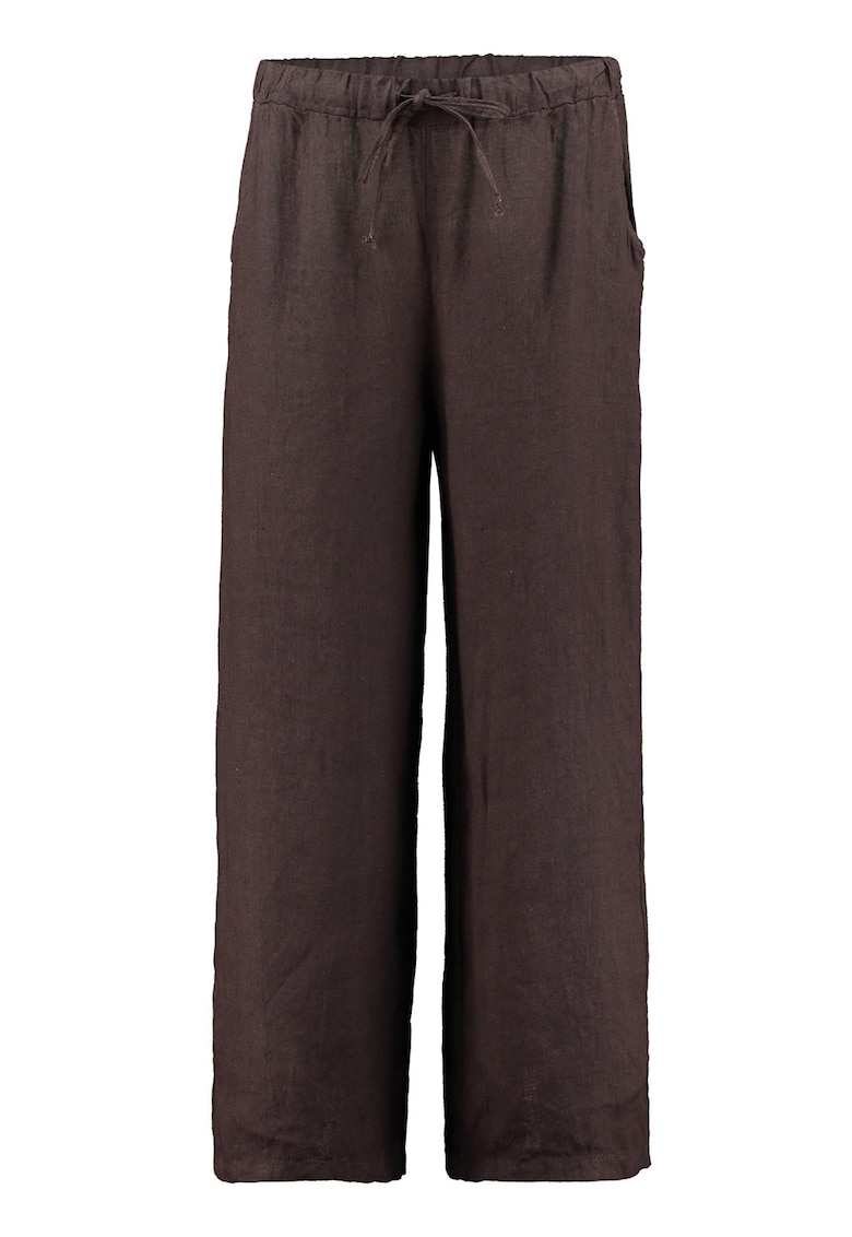 Pantaloni drepti de in - Maro pamantiu
