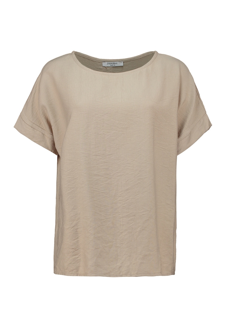 Tricou uni cu decolteu barcuta - Grej