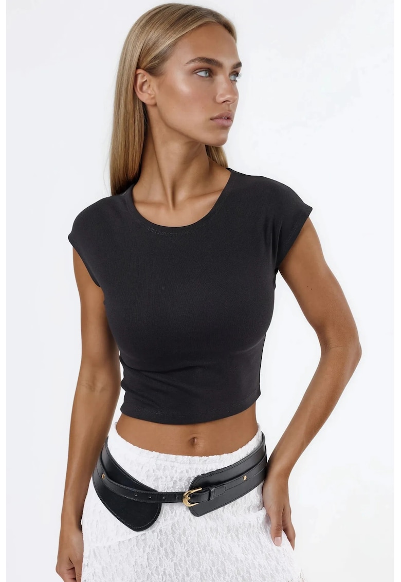 Tricou dama - Modal/Bumbac - Negru