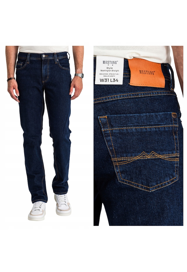 Jeans barbati Washington Straight - albastru denim - W36xL34