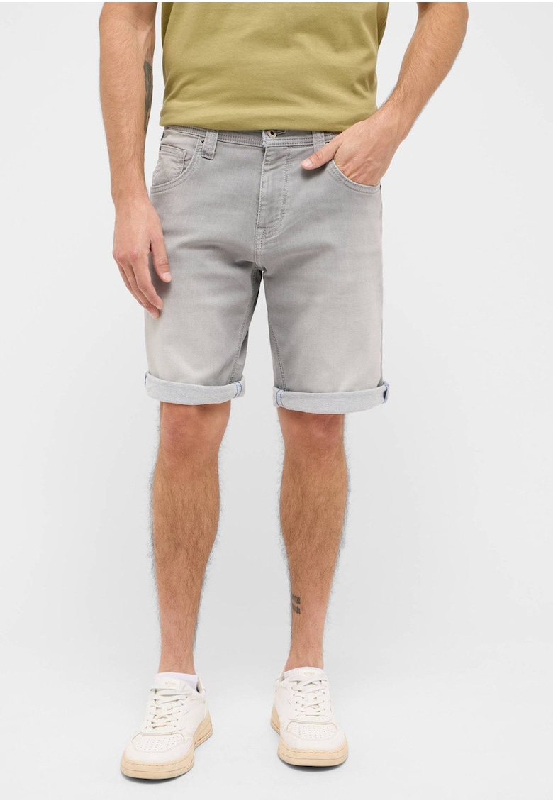Blugi Scurti Barbati - Chicago Shorts Z - Slim Fit - Talie Medie - Fermoar - Scurti - 5 Buzunare - Bumbac - Elastan - Marimea W32 - Gri Deschis