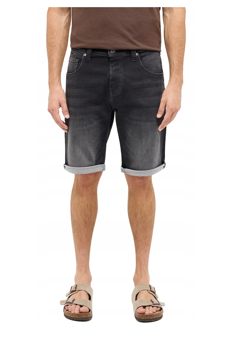 Blugi Scurti Barbati - Chicago Shorts Z - Slim Fit - Talie Medie - Fermoar - Scurti - 5 Buzunare - Bumbac - Elastan - W32 - Gri