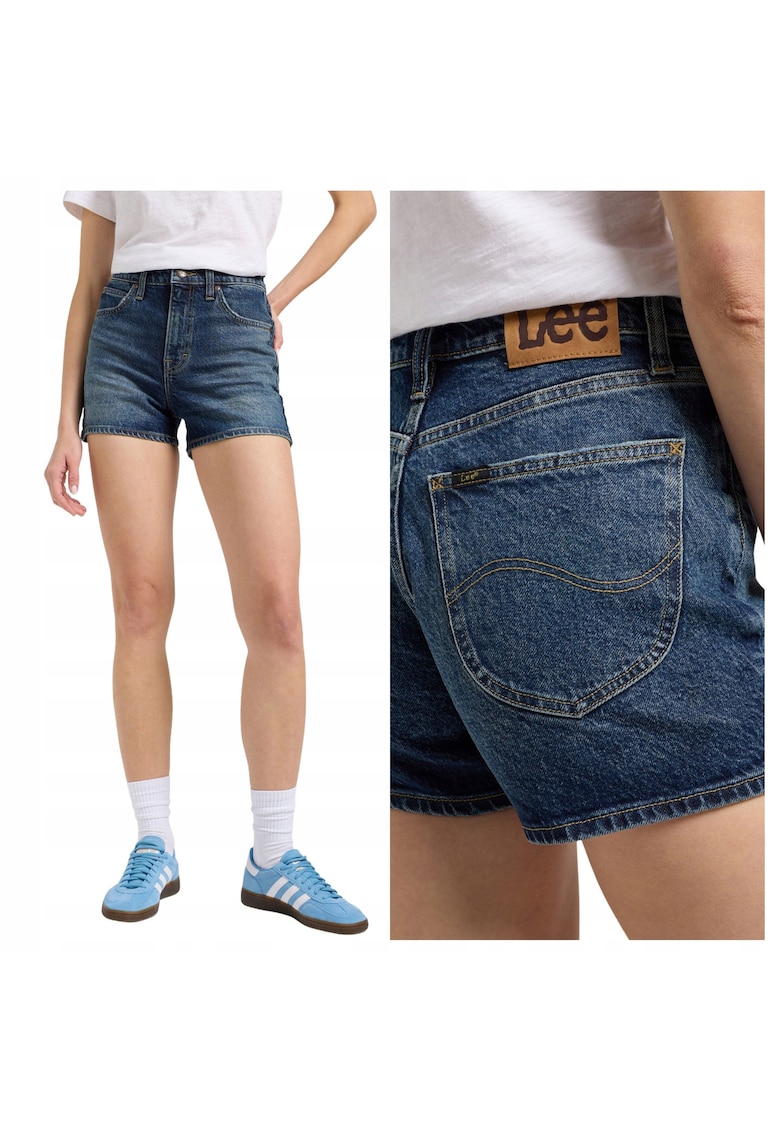 Blugi Scurti Dama - Carol Short - Regular Fit - Denim Lungime Scurta - Buzunare - Fermoar - Bumbac - Albastru - Albastru