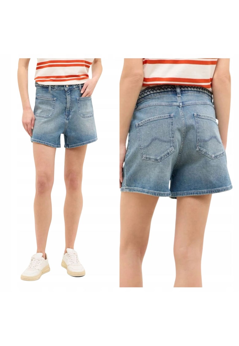 Blugi Scurti Dama - Purley Shorts - Regular Fit - Denim Accent - Lungime Scurta - 5 Buzunare - Fermoar - Bumbac - USA - Albastru - Albastru