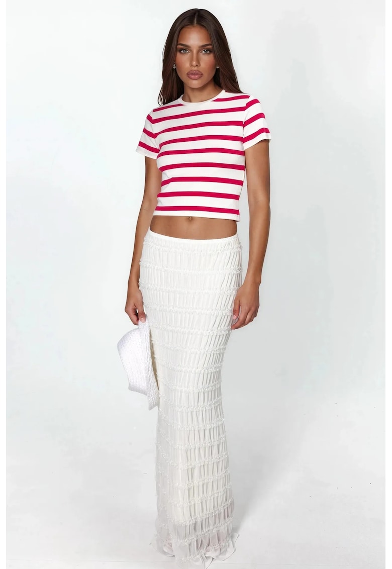 Tricouri dama - tricou de baza - maneca scurta - rosu - 95% bumbac