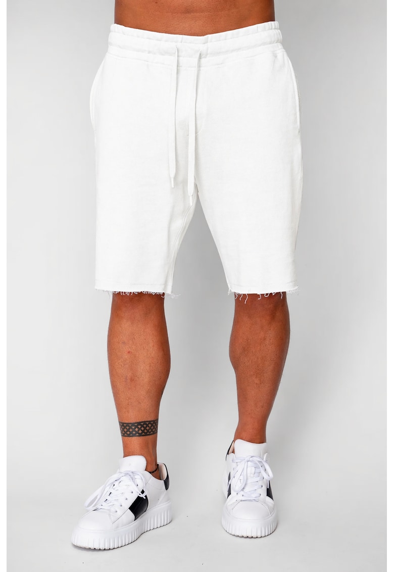 Pantaloni scurti din bumbac White 21066 - Alb optic