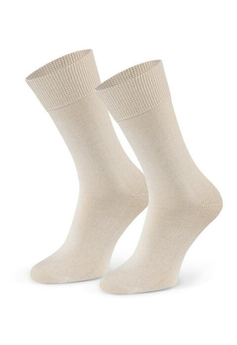 Sosete bumbac 100% culoare in naturala S200 - Ecru