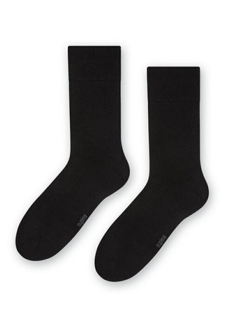 Sosete bumbac supima subtiri S157 - Negru