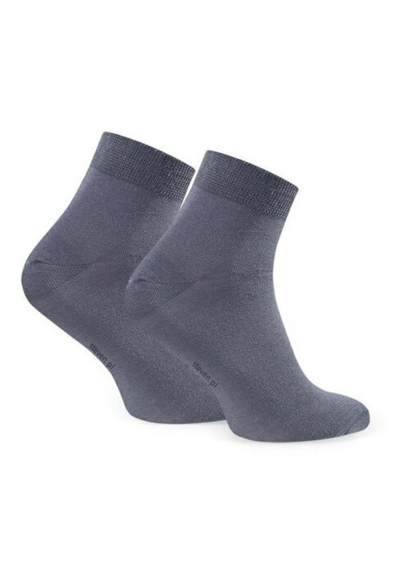 Sosete bumbac subtiri peste glezna S010 - Gri inchis