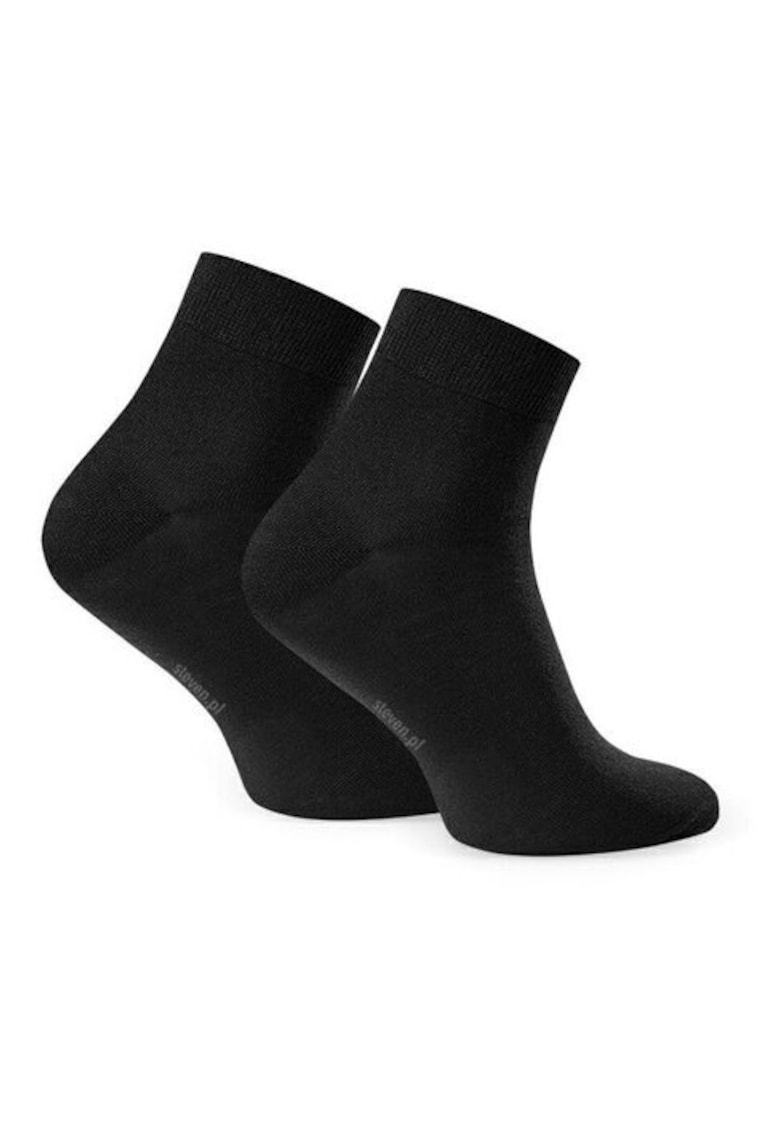 Sosete bumbac subtiri peste glezna S010 - Negru