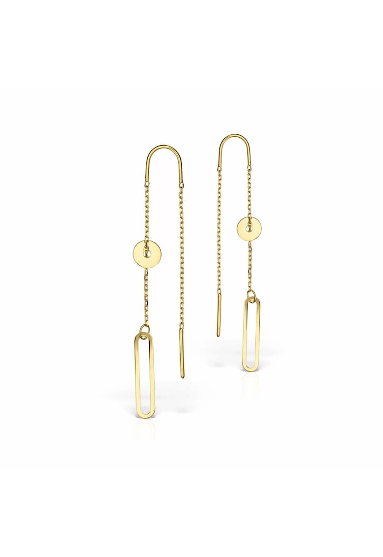 Cercei lantisor pentru fete - aur 14 KT - cu elemente decorative