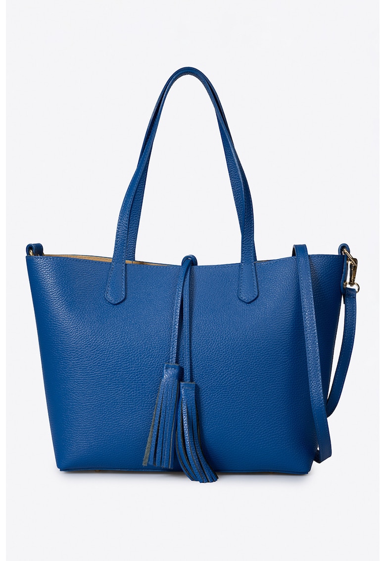 Geanta shopper cu canafi - Albastru royal