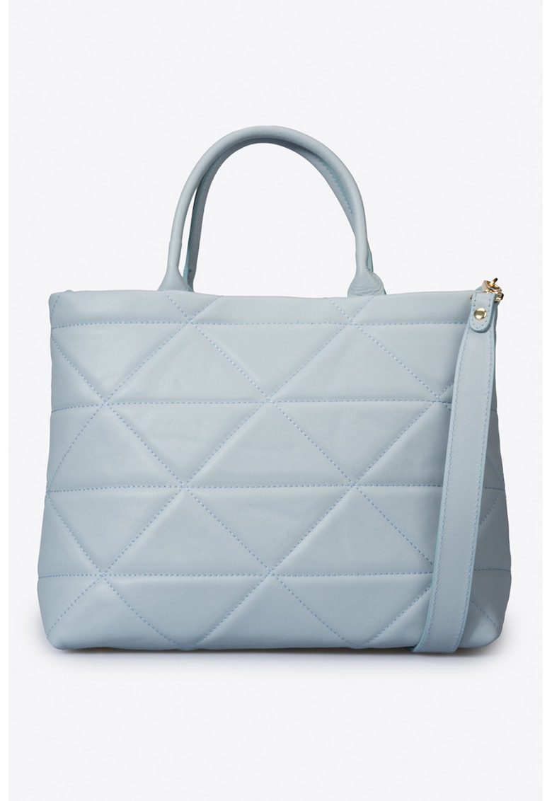 Geanta tote de piele cu aspect matlasat