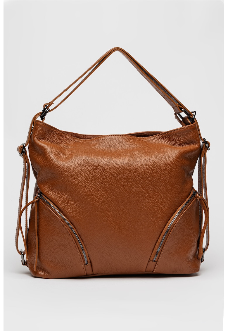 Geanta hobo de piele - Caramel