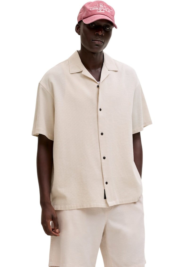 Camasa JACK &JONES Global Waffle Resort 60252 - Bej