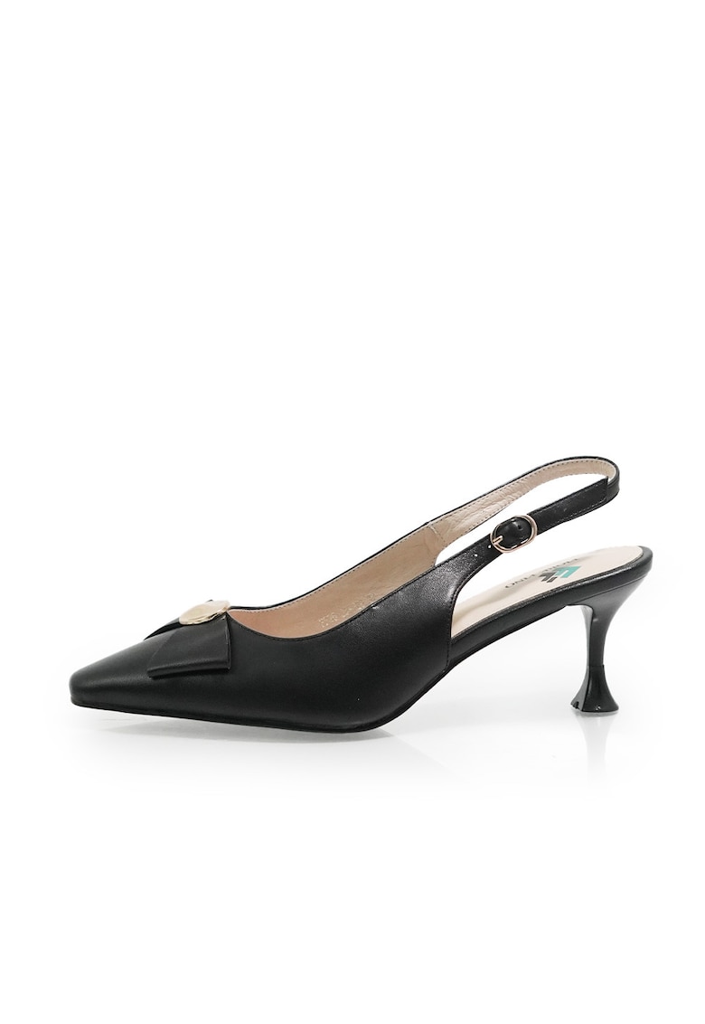 Pantofi slingback din piele - Negru