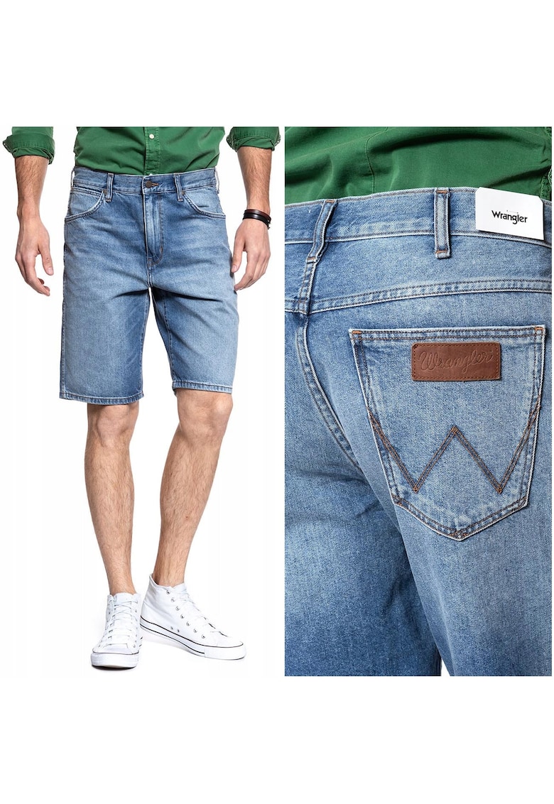 Pantaloni scurti barbati - DENIM SHORT - albastru -
