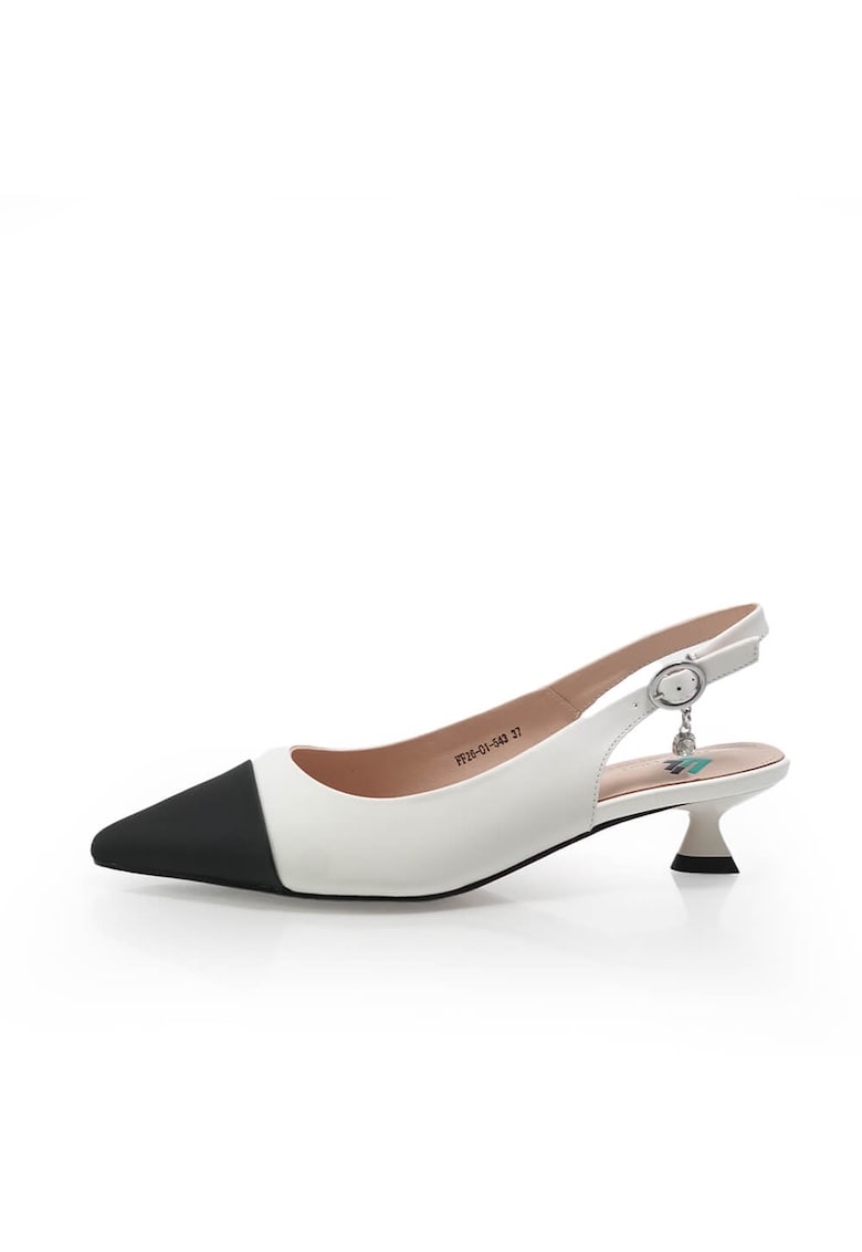 Pantofi Decupati 2601543 din piele naturala Alb