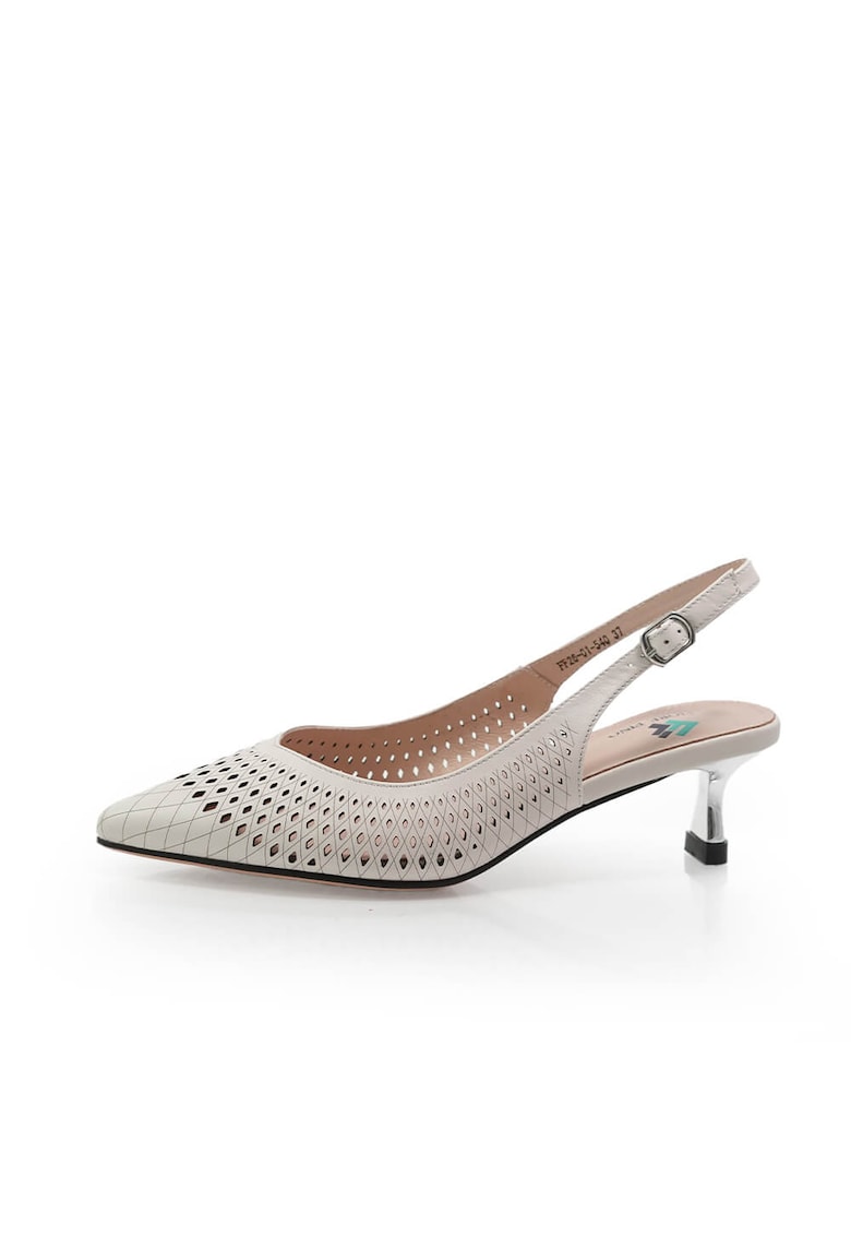 Pantofi slingback perforati - Bej