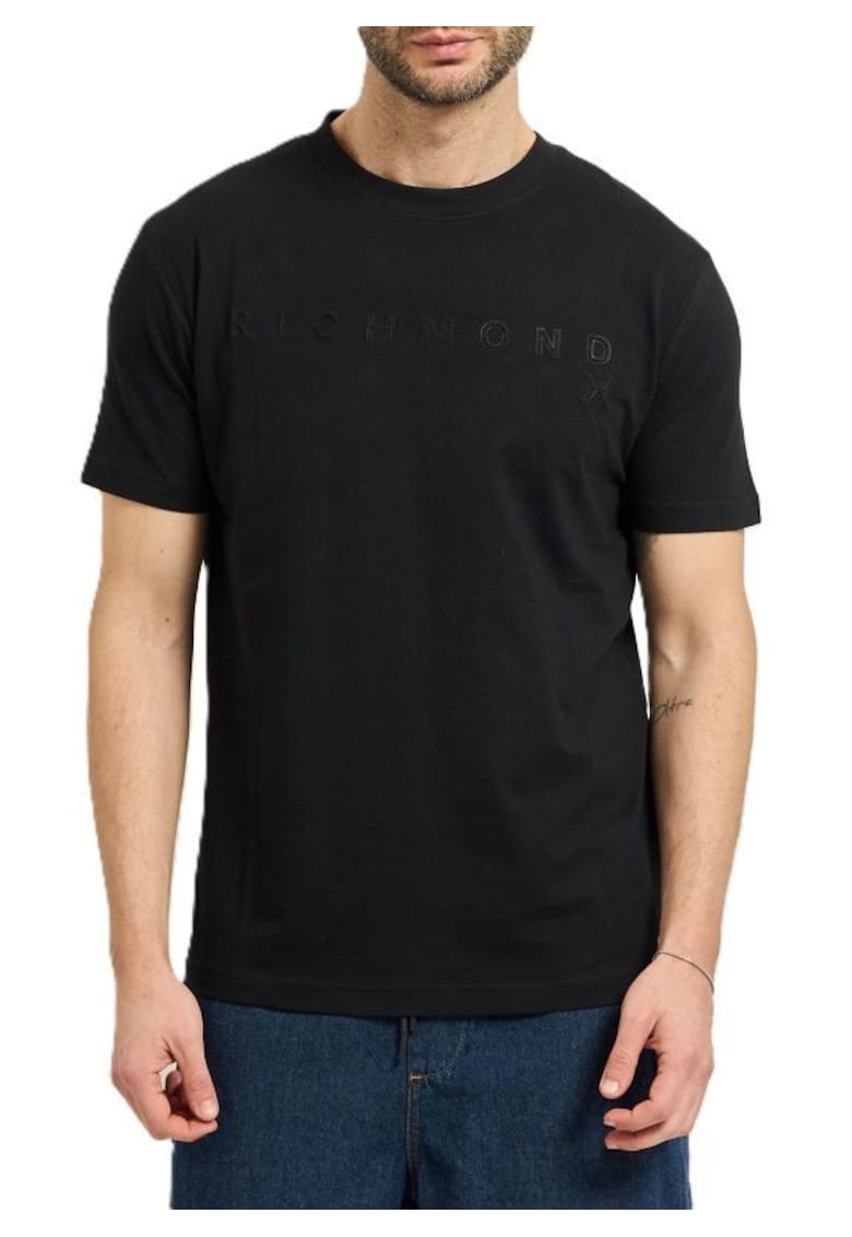 Tricou barbati T-SHIRT SILKOM - Bumbac - Negru - Negru