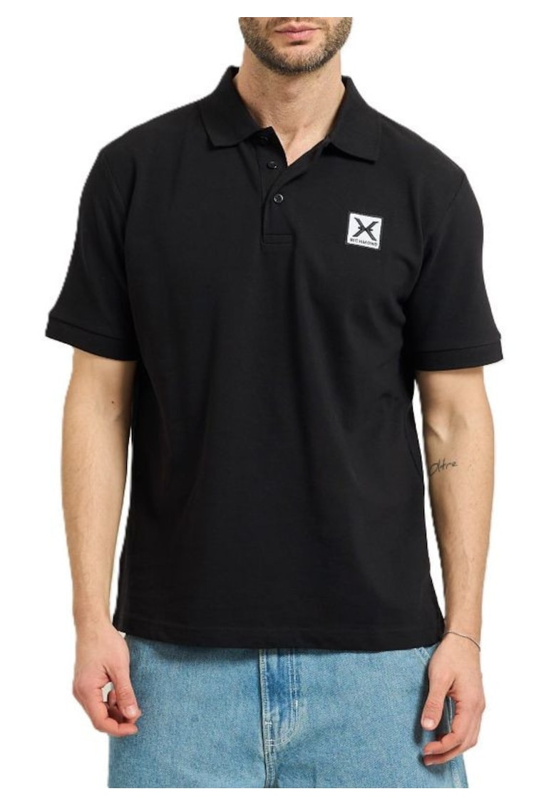 Tricou barbati polo POLO DILKEM - Bumbac - Negru - Negru