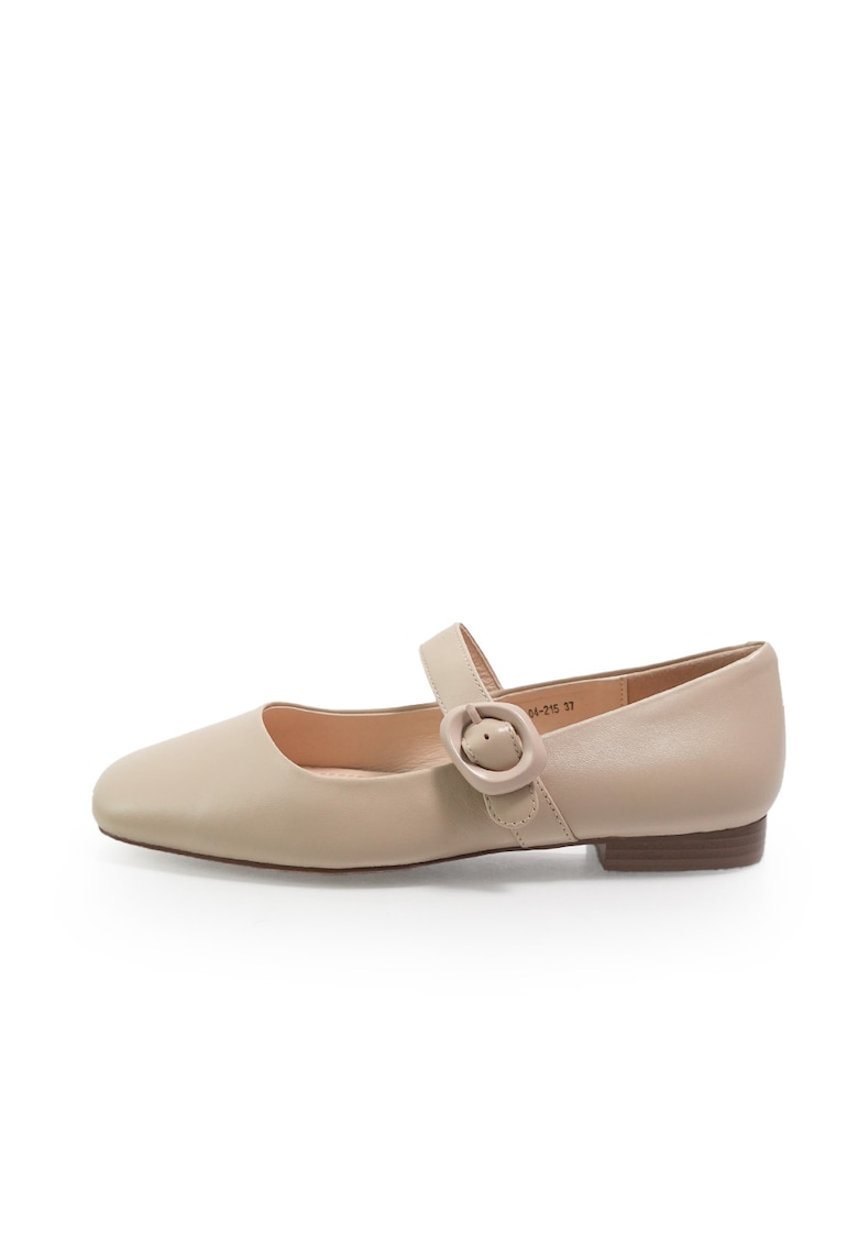 Balerini Mary-Jane din piele naturala 2604215 - Bej
