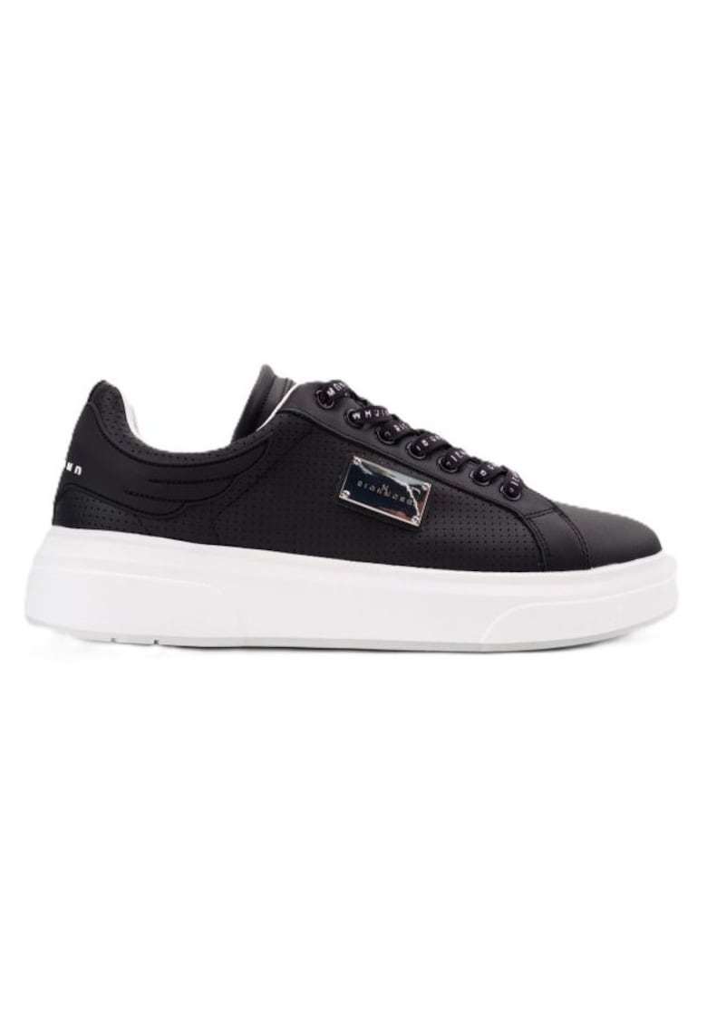 Pantofi sport barbati JR ONE MAN - Piele ecologica - Negru - Negru