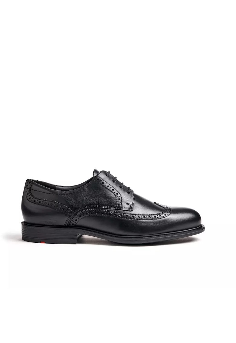 Pantofi derby barbati Kaleb - piele naturala - negru - Negru