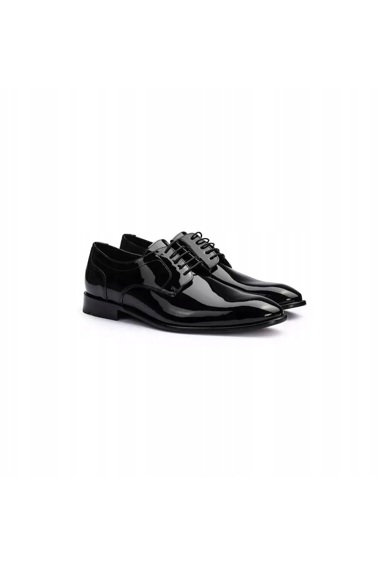 Pantofi derby bărbați Leno 110 - piele naturală - negru - Negru