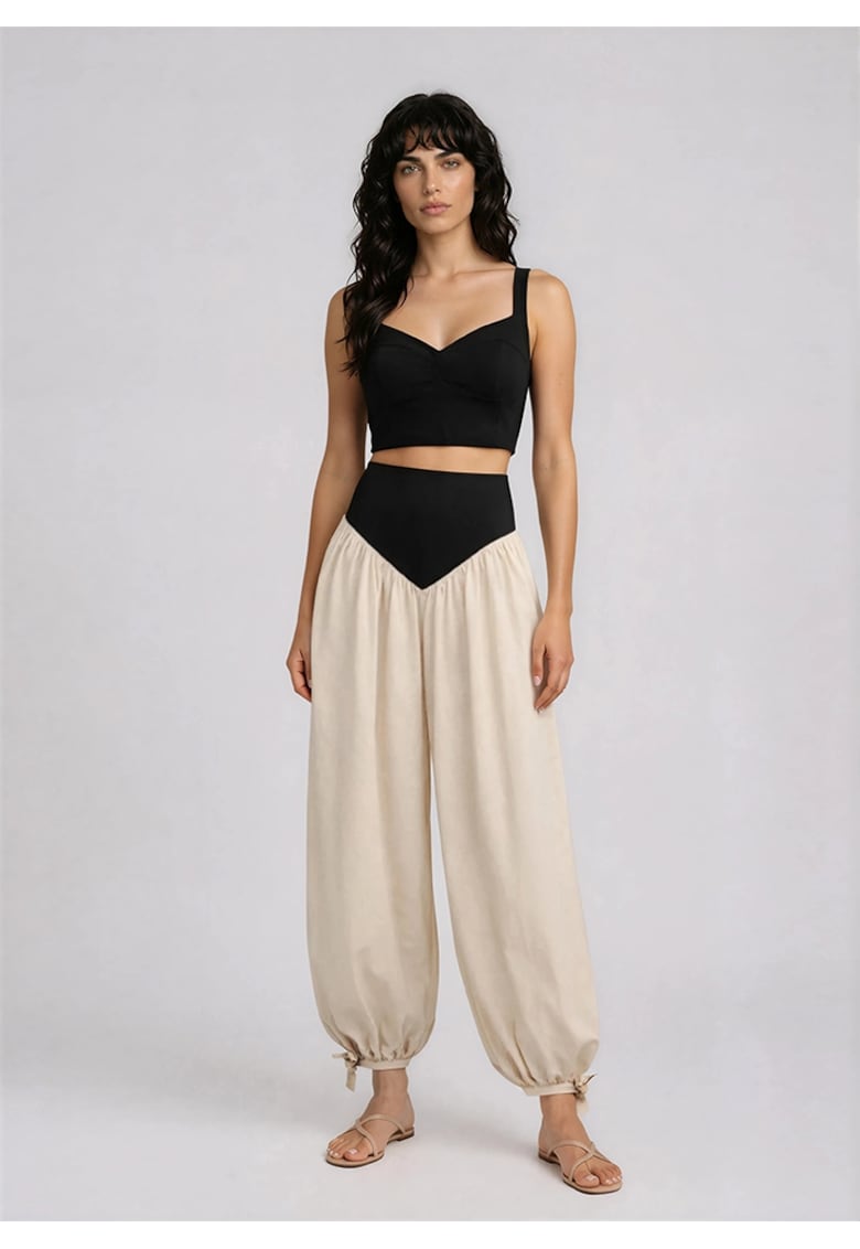 Set de top si pantaloni din bumbac Elyra