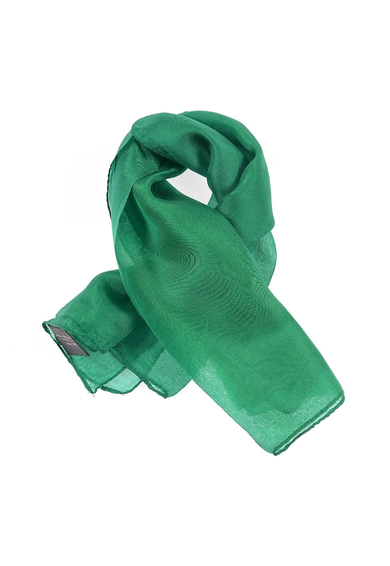 Esarfa verde din matase 50x50 cm