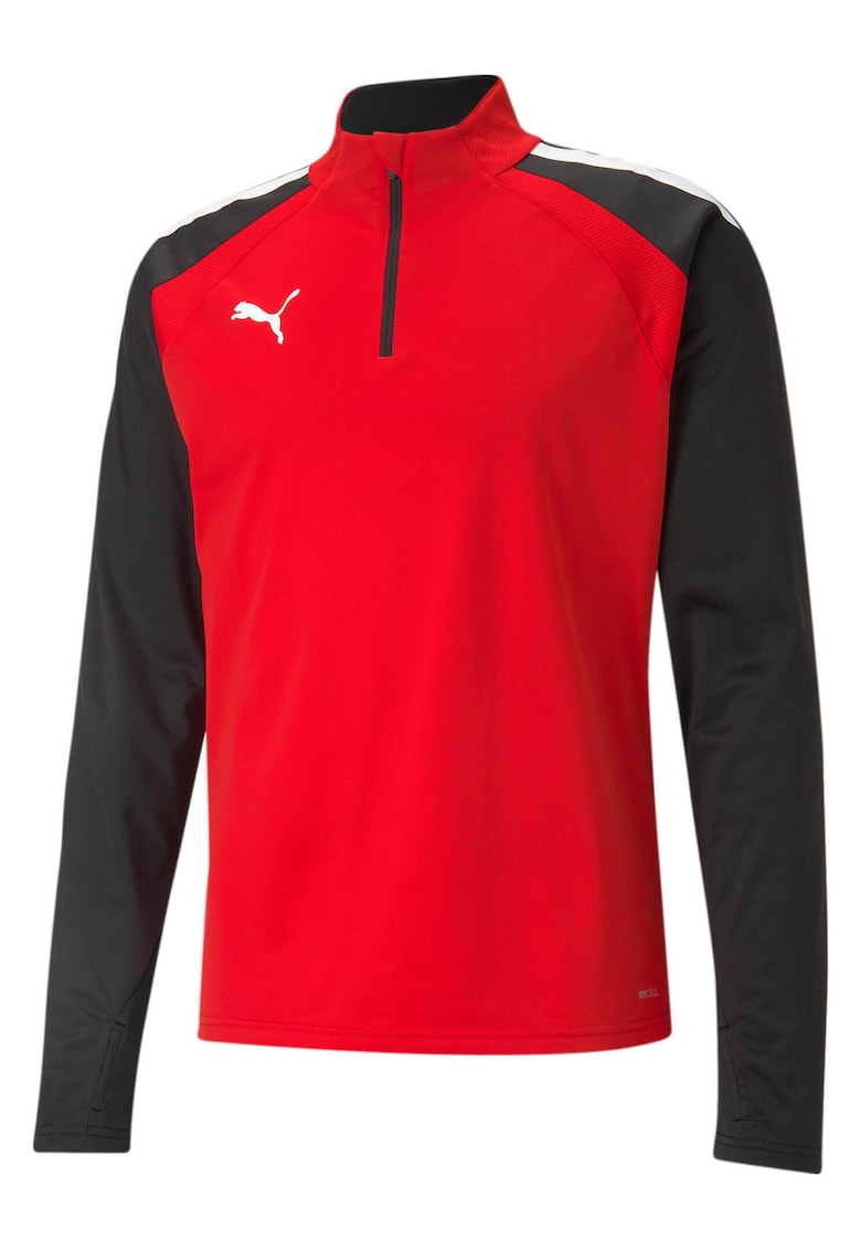 Hanorac sport Team Liga - rosu - poliester - cu fermoar 1/4 - maneci lungi - pentru fotbal