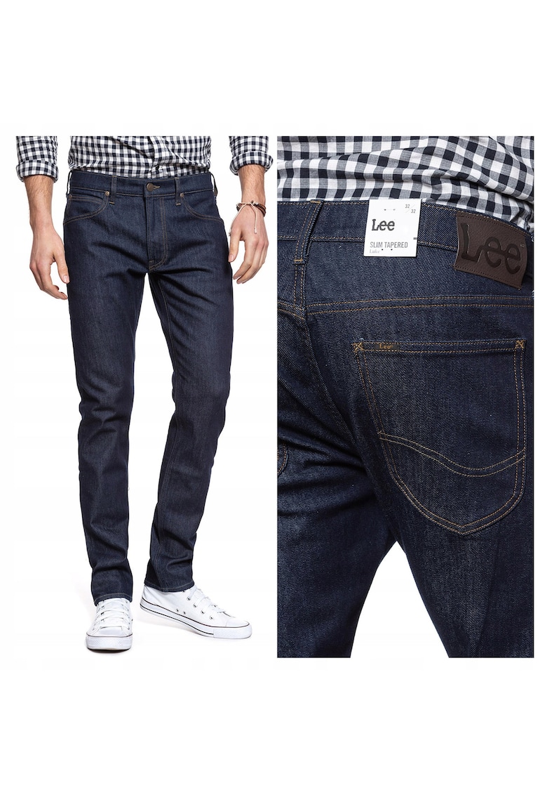 Blugi Barbati - Luke - Slim Fit - Talie Media - Fermoar - Lungi - 5 Buzunare - Bumbac - W31-L32 US - Albastru