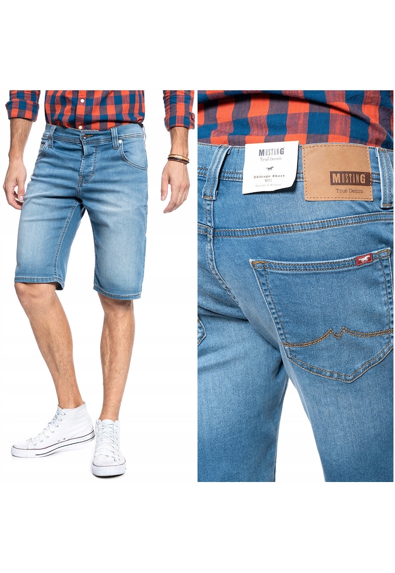 Pantaloni scurti barbati Chicago Short - slim fit - albastru - 38 EU