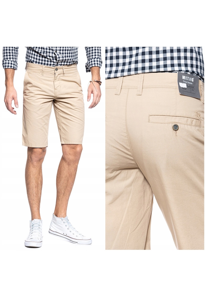 Shorts Din Material - Classic Chino Short - Croi Regular - Compozitie Material: 100% Bumbac - Inaltimea Taliei: Medie - Numar De Buzunare: 5 - 31 EU - Bej