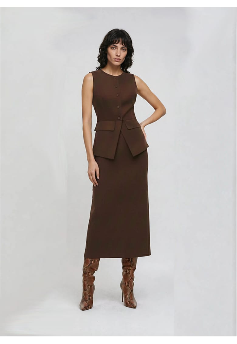 Set de vesta si fusta midi creion Calira