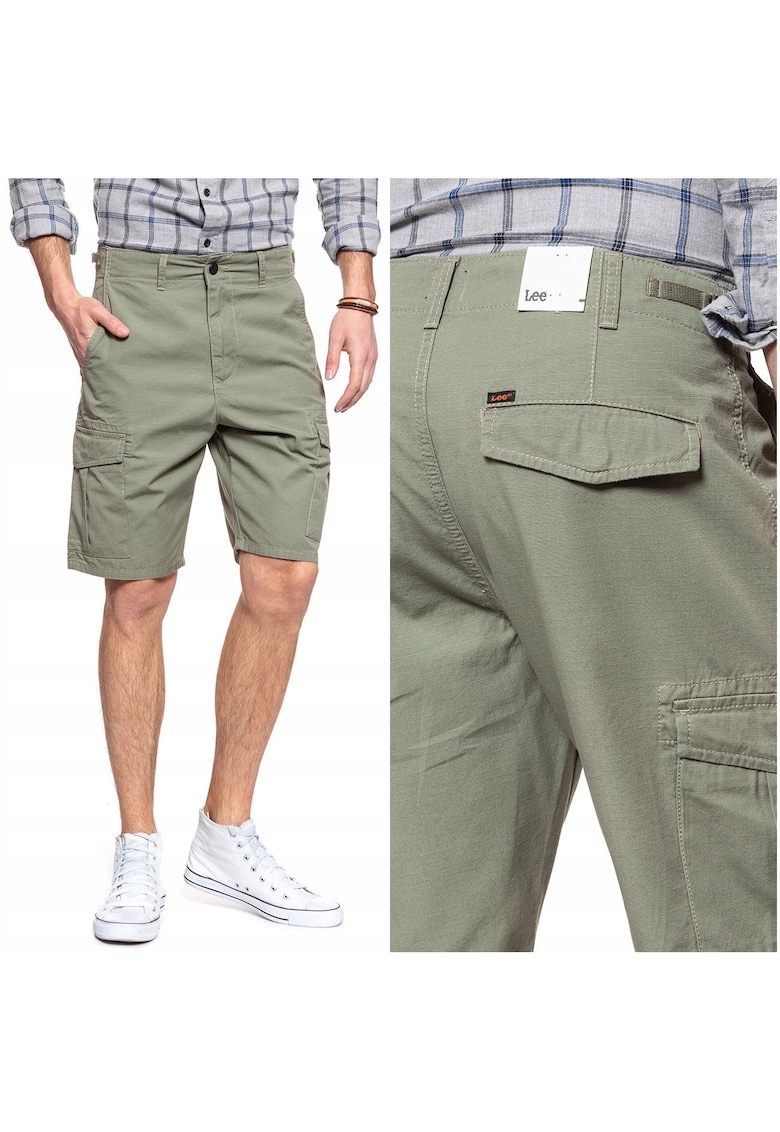 Pantaloni scurti barbati FATIGUE SHORT - croi normal - 5 buzunare - verde - marimea