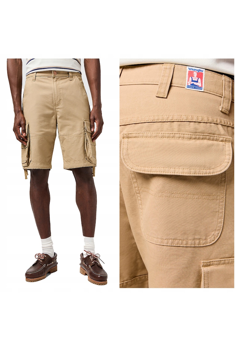 Pantaloni Barbati Scurti - CJ Cargo Short - Regular Fit - Talie Inalta - Scurti - Fermoar - 5 Buzunare - Bumbac - US - Maro - Maro camel