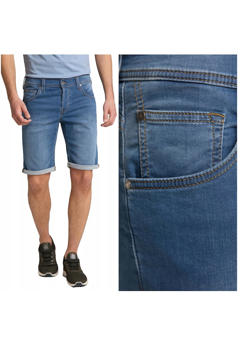 Pantaloni scurti barbati Chicago - albastru denim - regular fit - Albastru denim
