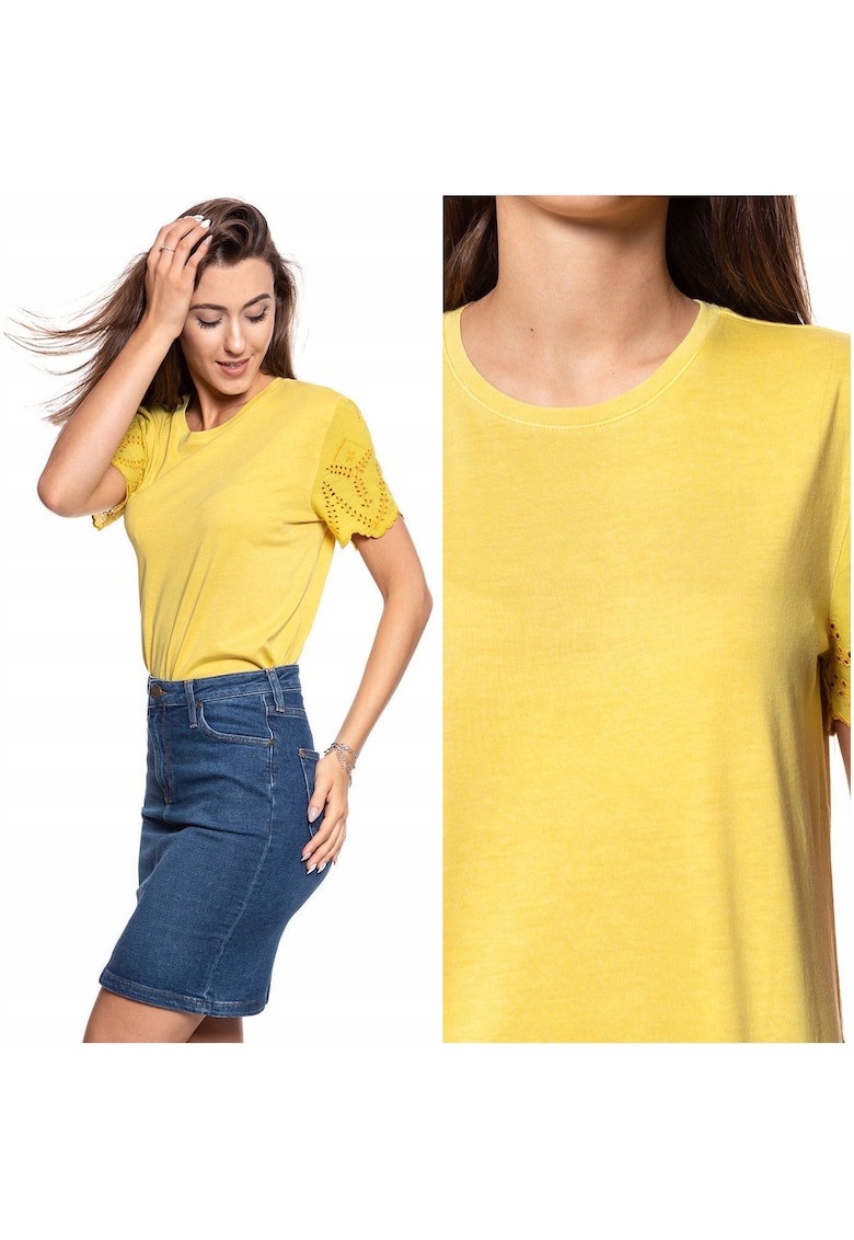 Tricou dama Alina C - galben - marimea