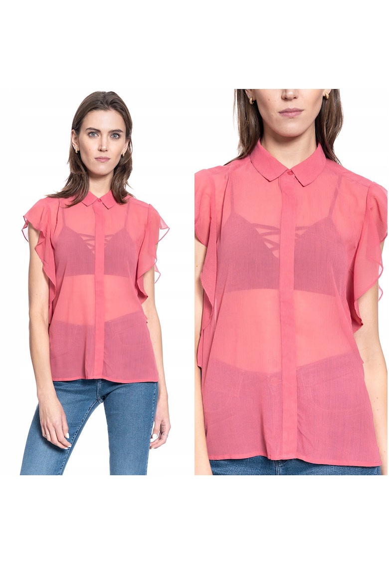 Camasa Dama - ELLEN BLOUSE - regular fit - bumbac - roz - marimea