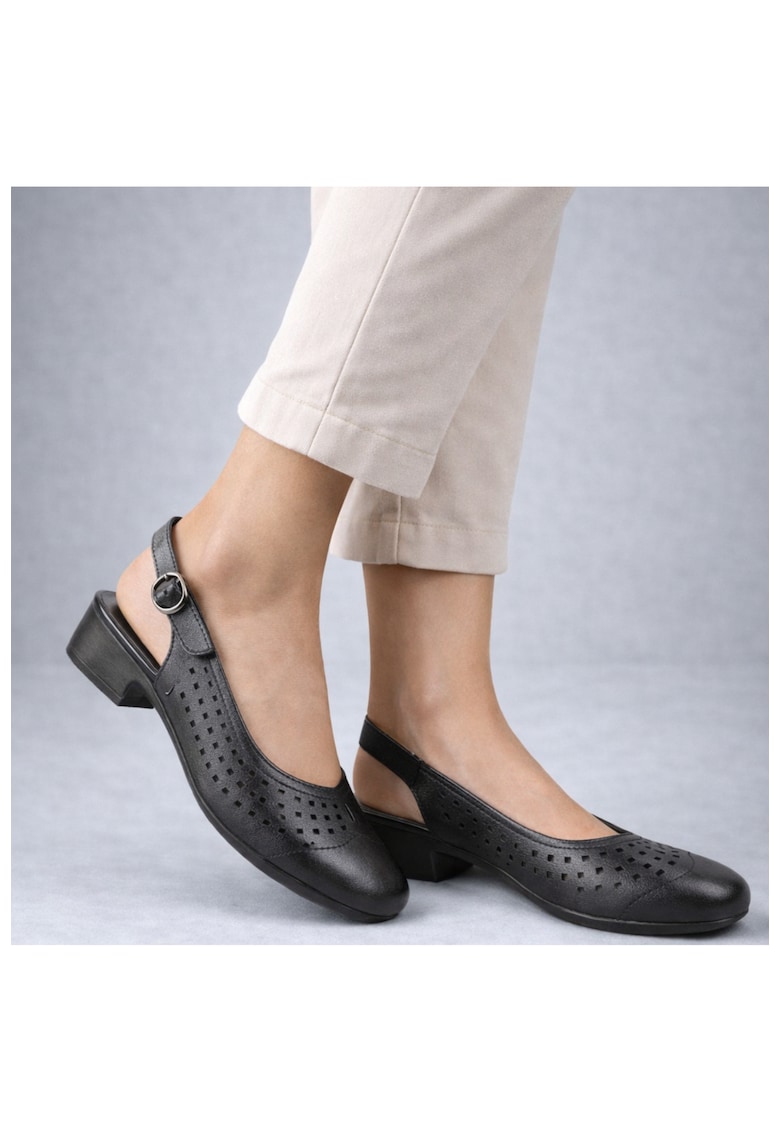 Sandale casual - dama - X480017D negru - piele naturala - Negru