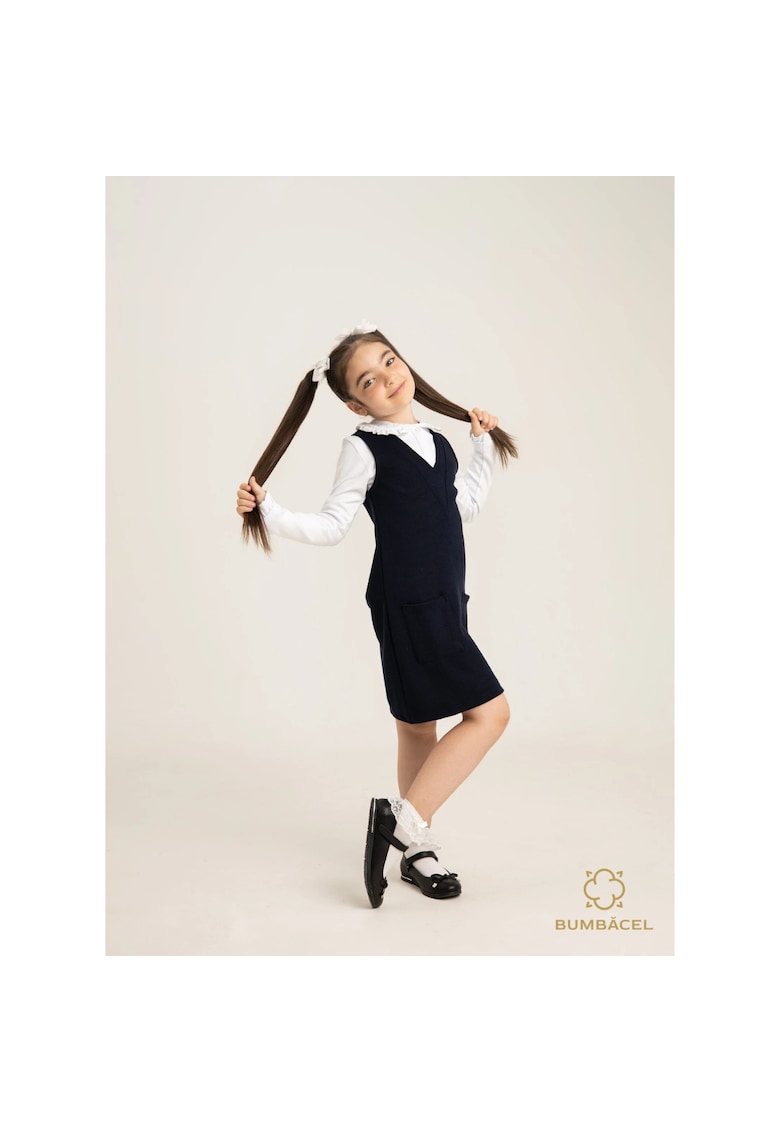 Rochie – Sarafan fetite scurta uniton cu decolteu in V - 8-9