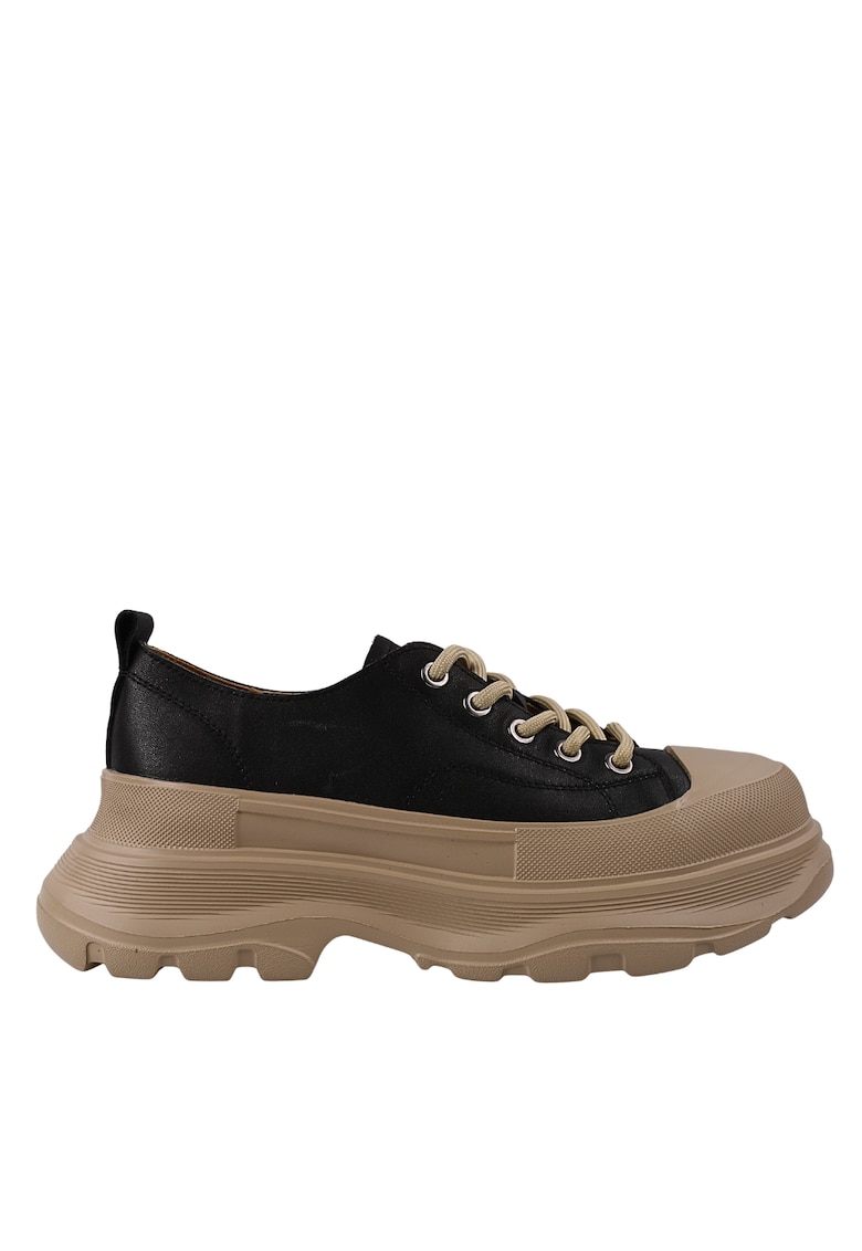 Tenisi dama - 6805 negru - piele naturala - Negru
