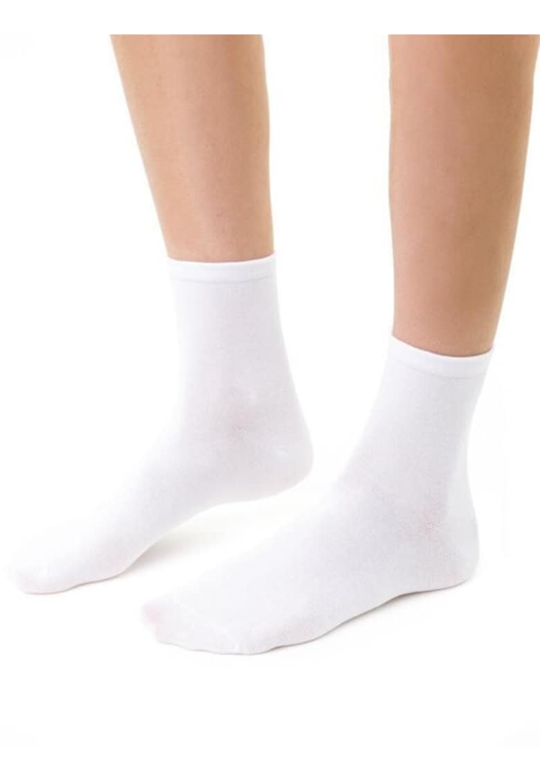 Sosete bumbac simple S037 - Alb