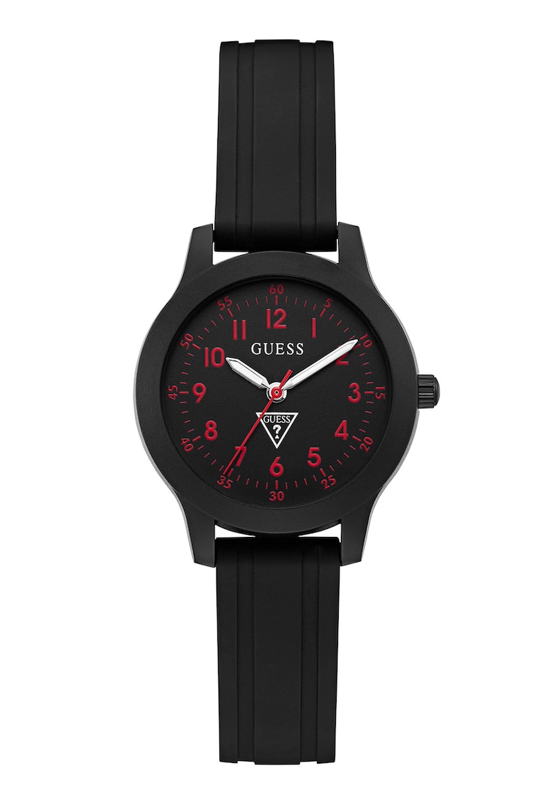 Ceas quartz cu cadran cu logo - Negru