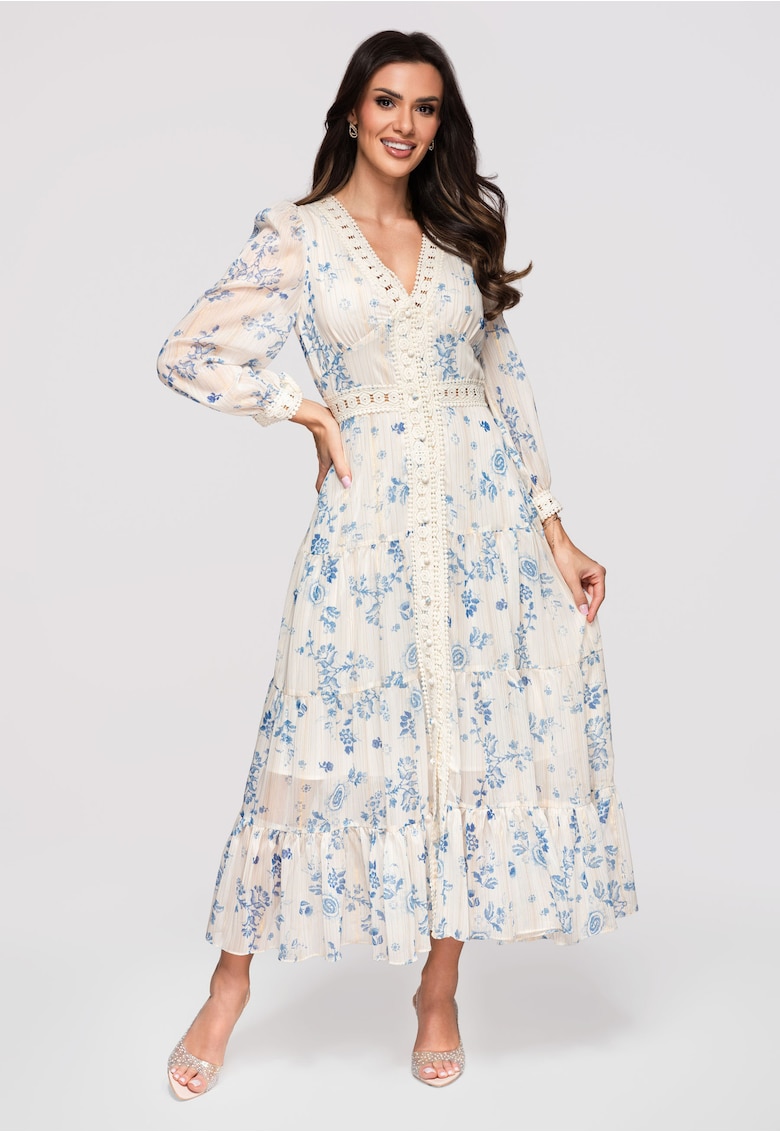 Rochie de cocktail maxi LA-OM-DLR298 - Albastru