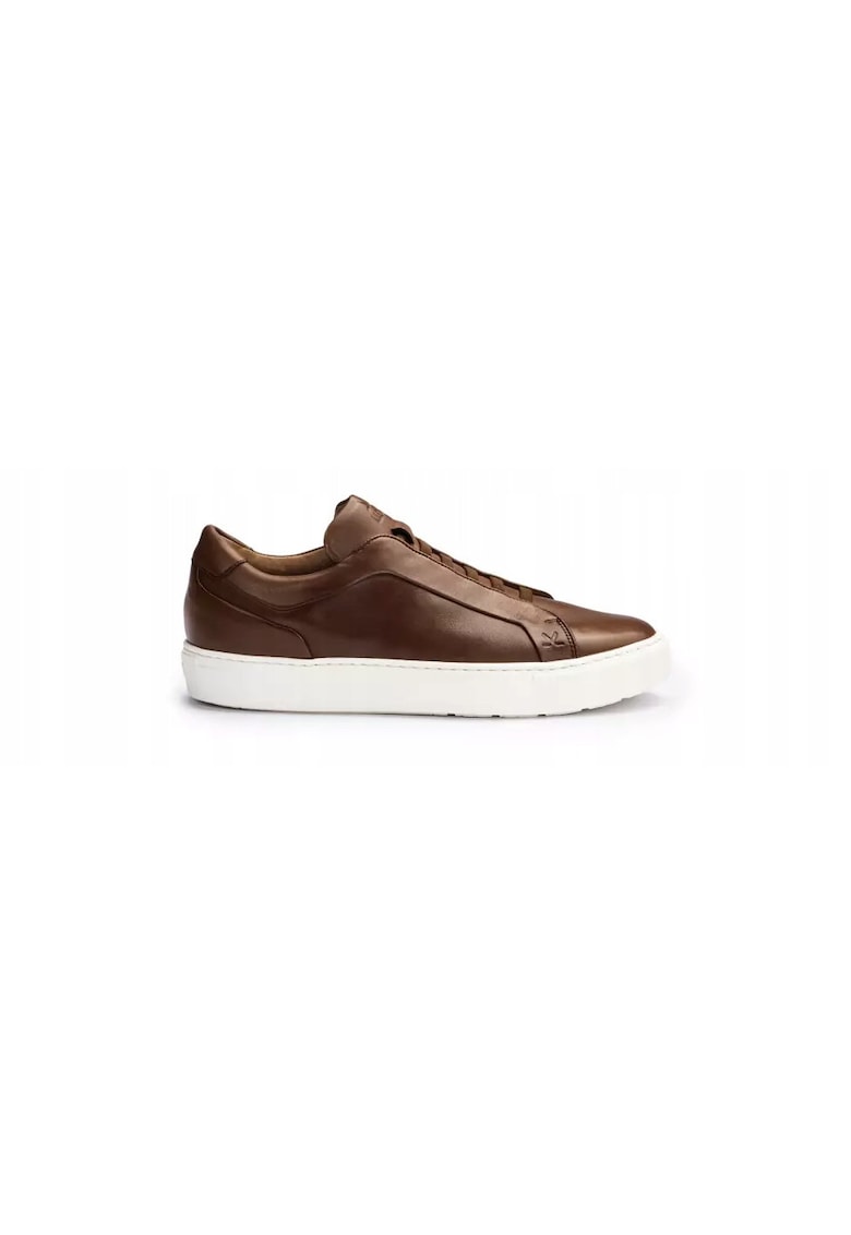 Sneakers barbati METRO - piele naturala - maro cognac - Maro