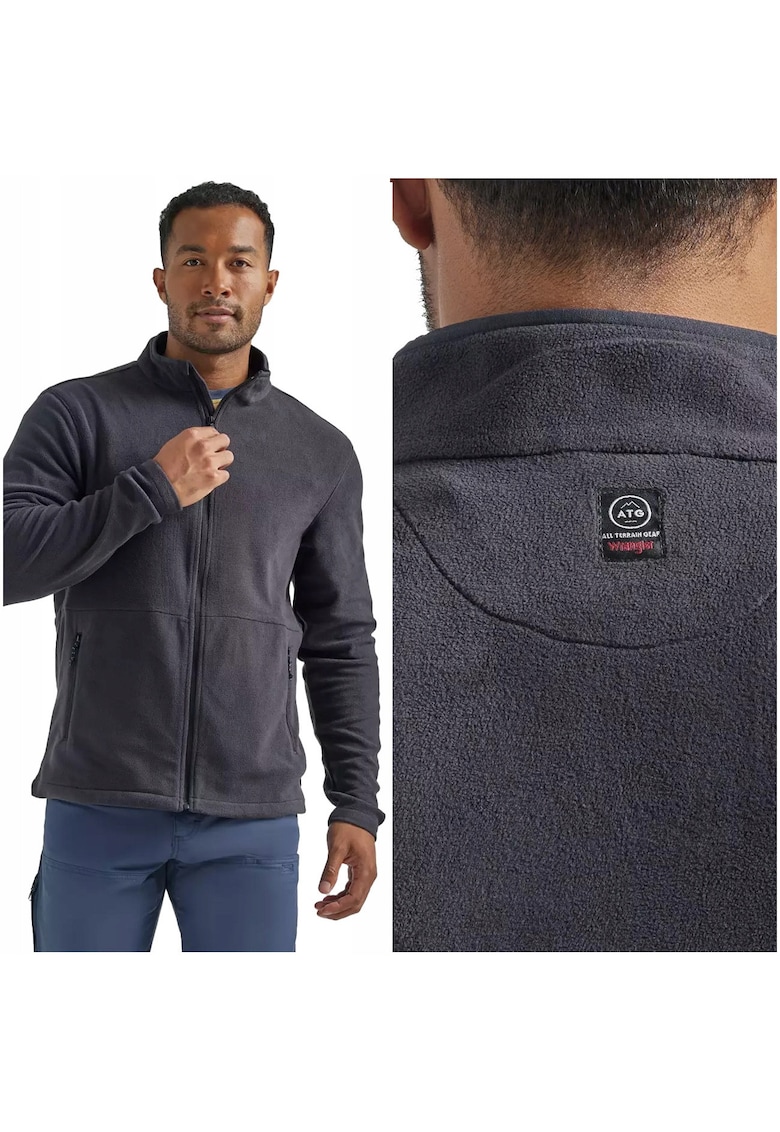 Jacheta fleece tehnica neagra - 4XL - croiala regulara